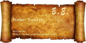 Buder Evelin névjegykártya